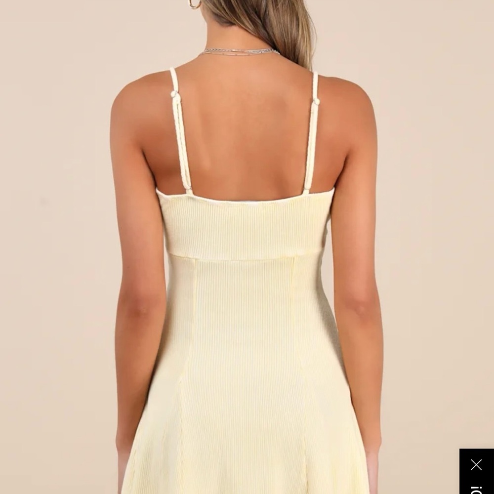 Lulu's Soft Yellow Mini Dress - Picture 2 of 5